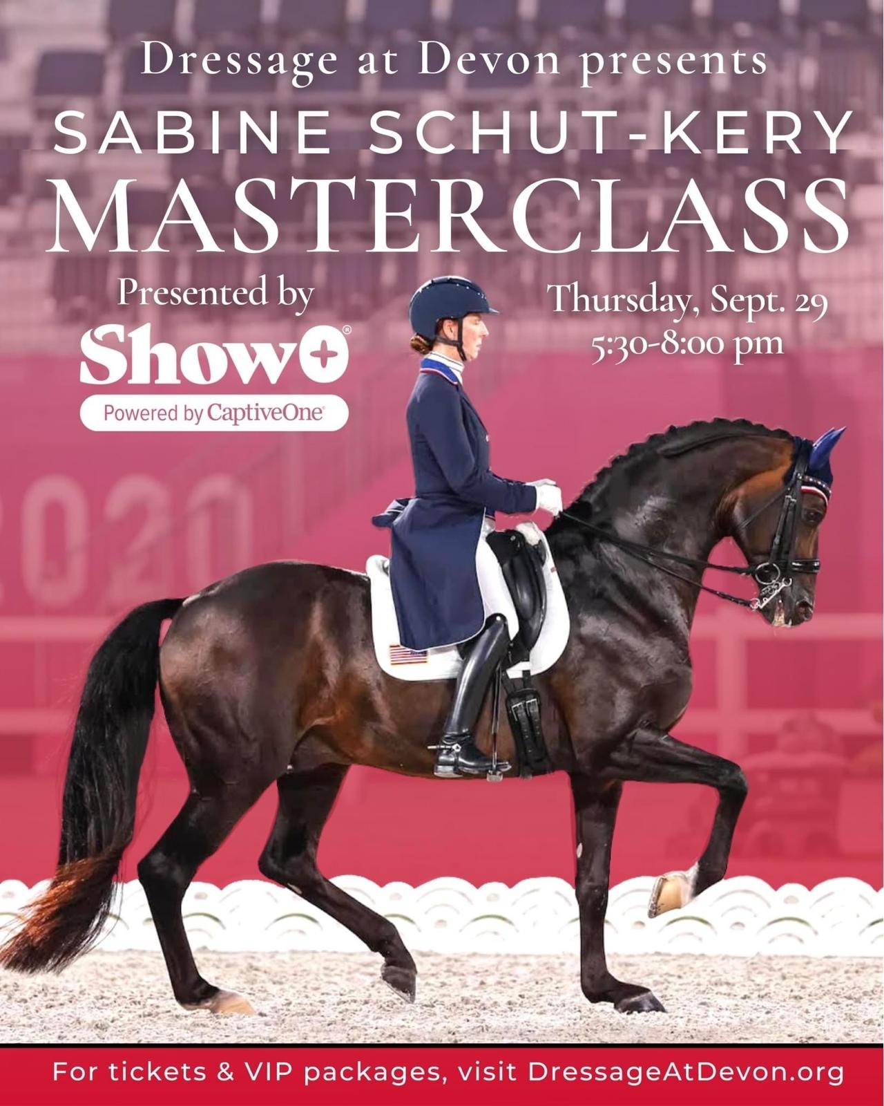 Dressage at Devon presents the Sabine Schut-Kery Masterclass, September 29, 2022